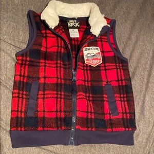 Fleece plaid Vest